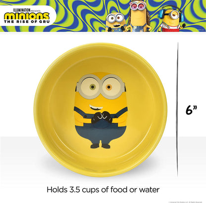 Bob Ceramic Dog Food or Water Bowl, 6" or 3.5 Cups | Gifts for  Fans and Their Pets | Officially Licensed Pet Product from Universal Studios